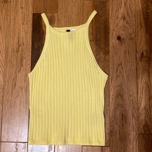 Yellow striped tank top. Size medium.
